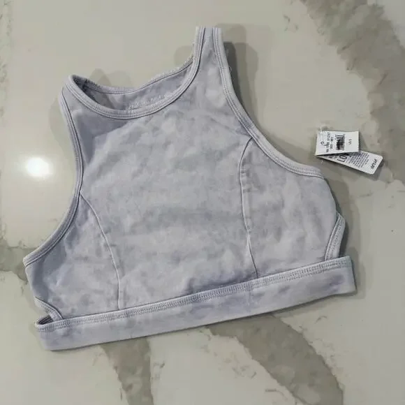 Aerie NWT Chill Play Move Razor Back Sports Bra Womens Small AcidWashed Lavender - Picture 2 of 7